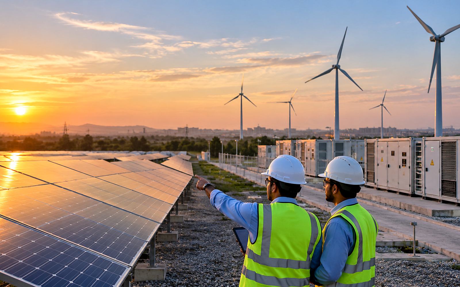 Hybrid solar and battery energy system